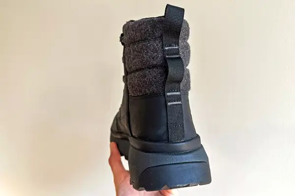 The back of a pair of The North Face Men’s Bergen Leather Waterproof Boots