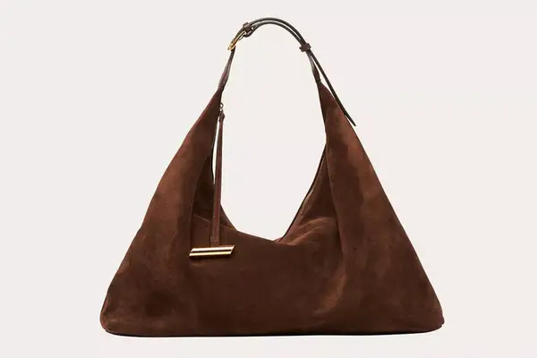 Pillow Hobo Suede Dark Brown