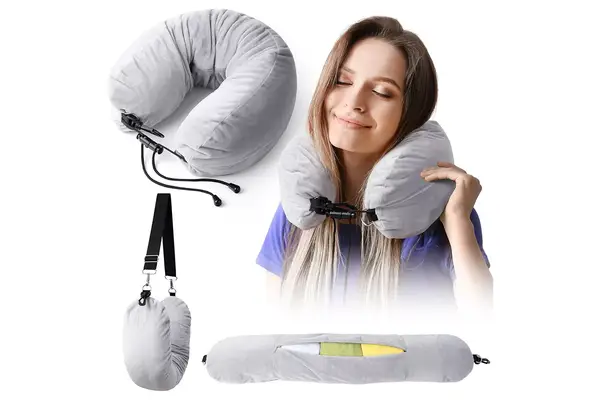 Stuffable Neck Pillow for Travel, Neck Pillow for Extra Luggage