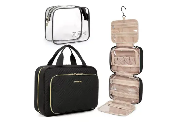 Amazon BAGSMART Toiletry Bag Hanging Travel Makeup Organizer 