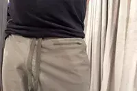 A close-up of the pockets on a person wearing the Nomatic Outset Jogger