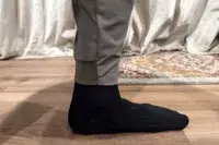 A close-up of a person