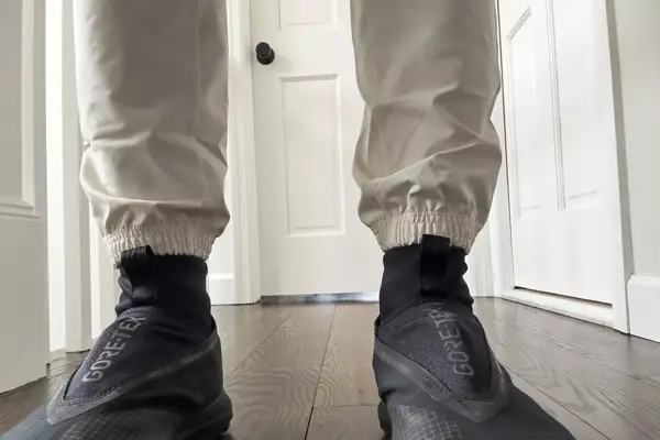 A closeup of the ankles on the lululemon License to Train Jogger