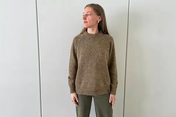 A person wearing the Finisterre Farne Women