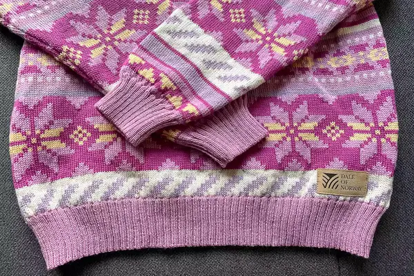 A close up of the Dale of Norway Ingrid Sweater