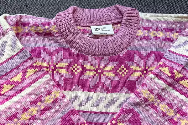 A close up of the Dale of Norway Ingrid Sweater