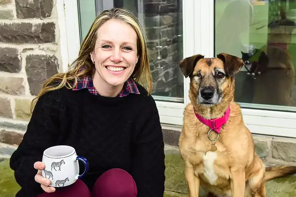 A person wearing the Aran Sweater Market Men