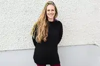 A person wearing the Aran Sweater Market Men