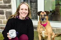 A person wearing the Aran Sweater Market Men