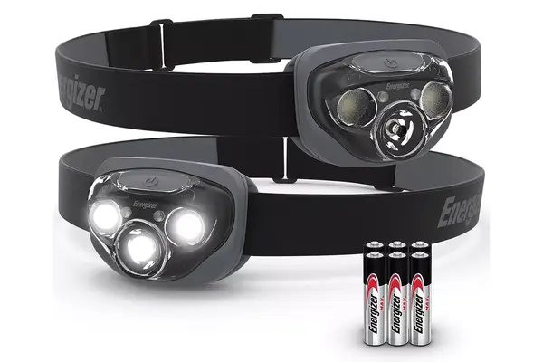 Amazon Energizer LED Headlamp PRO (2-Pack), IPX4 Water Resistant Headlamps, High-Performance Head Light for Outdoors, Camping, Running, Storm, Survival LED Light for Emergencies (Batteries Included)