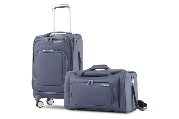 Samsonite Ascentra Softside Luggage, 2-Piece Set (Duffel/19 inch Carry-on), Slate