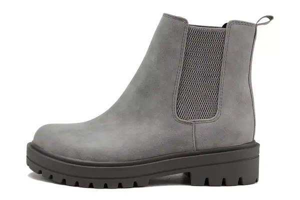 Soda Pilot Women Lug Sole Low Heel Chelsea Fashion Ankle Bootie