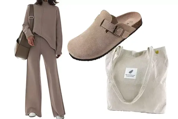 Winter Airplane Outfits Under $100 at Amazon collage