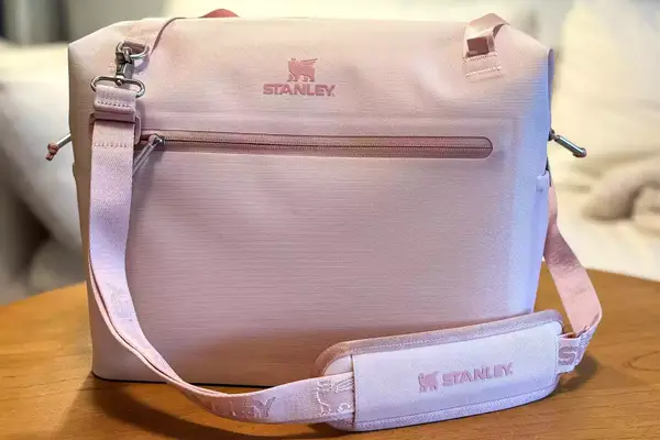 The strap on the Stanley The All Day Julienne Max 30-Can Cooler