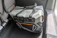 The Engel HD30 Heavy-Duty Soft-Sided Cooler Bag in the back of a car