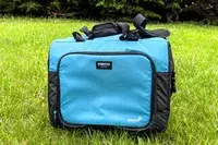 The Igloo Latitude Snapdown 36-Can Cooler Bag in grass