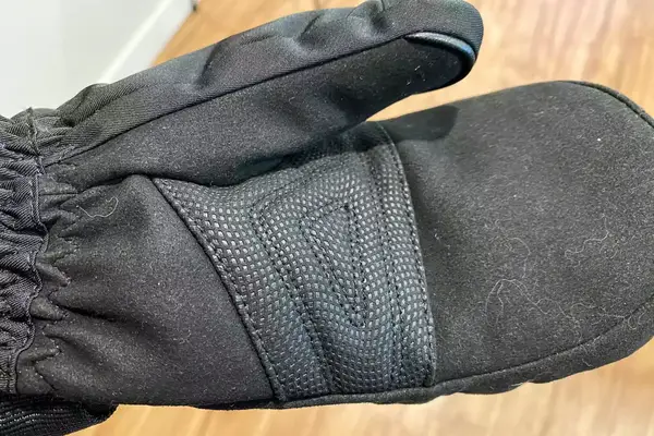 The textured fabric on the Snow Deer Heated Mittens