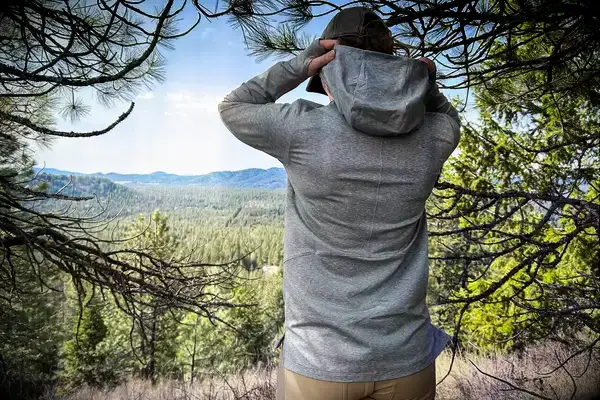 A person wearing the Outdoor Research Women