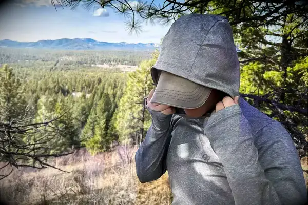 A person wearing the Outdoor Research Women