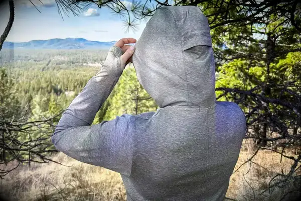 A person wearing the Outdoor Research Women