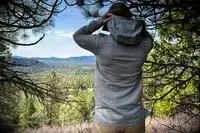 A person wearing the Outdoor Research Women