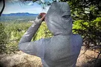 A person wearing the Outdoor Research Women