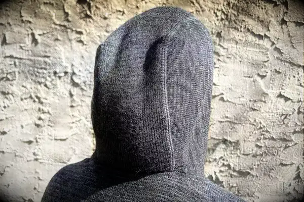 A person turned around wearing the Paka The Hoodie