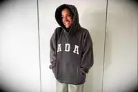 A person wearing the Adanola ADA Oversized Hoodie
