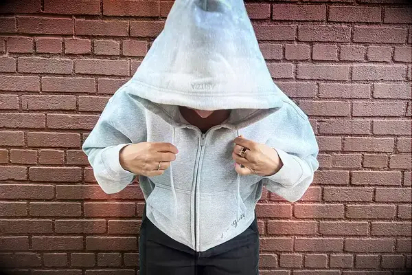 Photo of person wearing Aritzia Cozy Sweatfleece Boyfriend Boxy Zip Hoodie