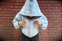 Photo of person wearing Aritzia Cozy Sweatfleece Boyfriend Boxy Zip Hoodie