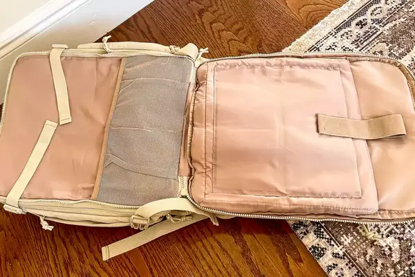 Photo of the inside of a backpack