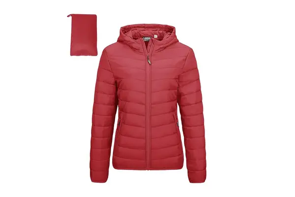 Outdoor Ventures Packable Lightweight Full-Zip Puffer Jacket