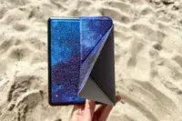 The Moko Case for Kindle Paperwhite Origami Standing Shell Cover folded over