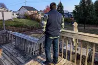 The back of a person wearing the Patagonia Men