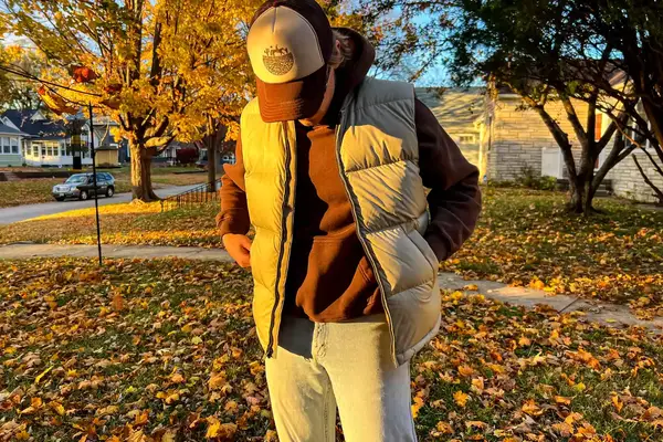 A person wears the Eddie Bauer Men