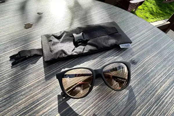 A pair of sunglasses on a table