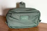 The zipper on the front of the State Hart Toiletry Kit