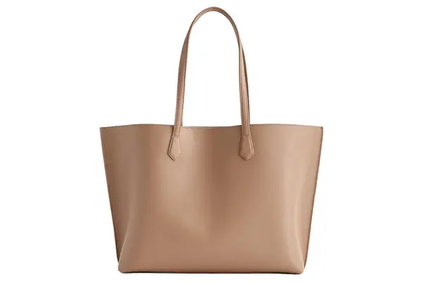 Italian Leather Triple Compartment Shopper Tote 3