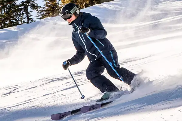 Person skiing on a slope