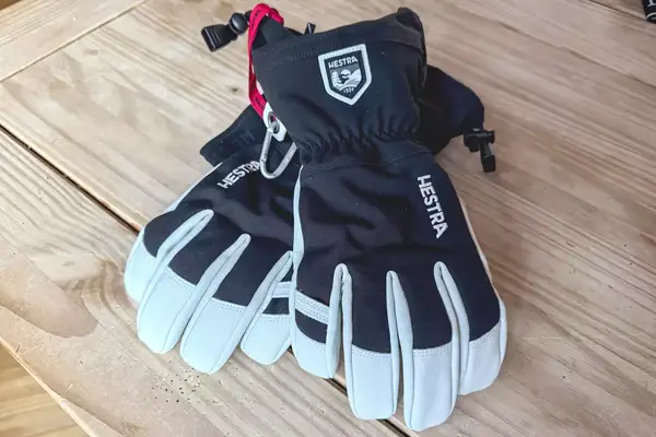 A pair of Hestra Army Leather Heli Ski Gloves