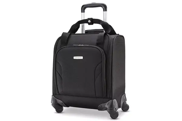 Amazon Prime Day Samsonite Underseat Carry-On Spinner with USB Port, Jet Black