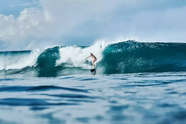 A surfer on the waves in Costa Rica