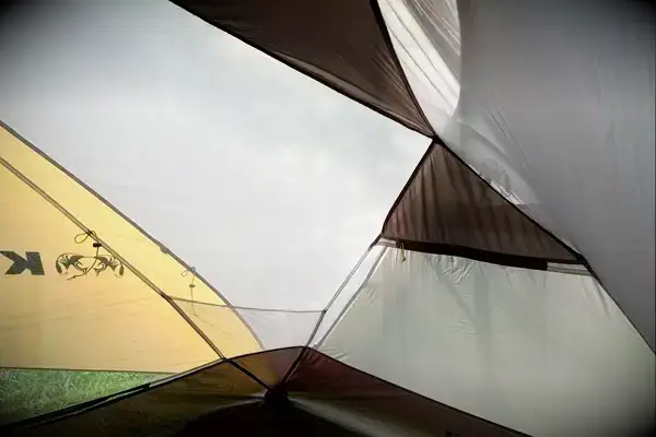 The inside of the Kuiu Mountain Star 2 Person Tent