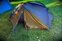 The Kuiu Mountain Star 2 Person Tent after assembly