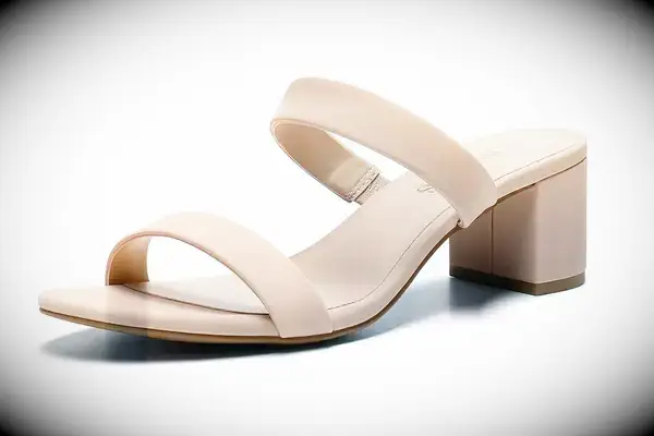 DREAM PAIRS Two Strap Open Toe Low Block Chunky Heels