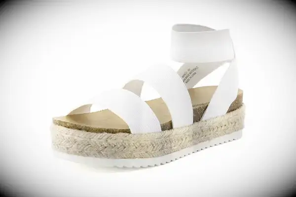 CUSHIONAIRE Mandy Cork Espadrille Platform Sandal