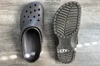 The treads on the bottom of the Crocs Classic Clogs