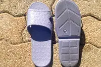 The treads on the bottom of the Anmerl Travel Slippers