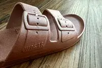 The brand name on the side of the Freedom Moses Freedom Slides