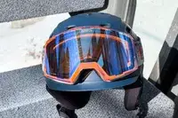 100 Percent Snowcraft Hiper Goggles on a helmet